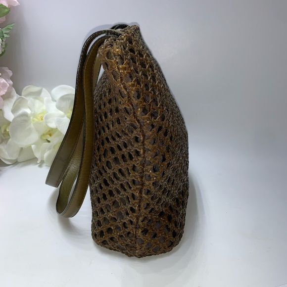 Fossil Brown Woven Tote Bag - Picture 4 of 13